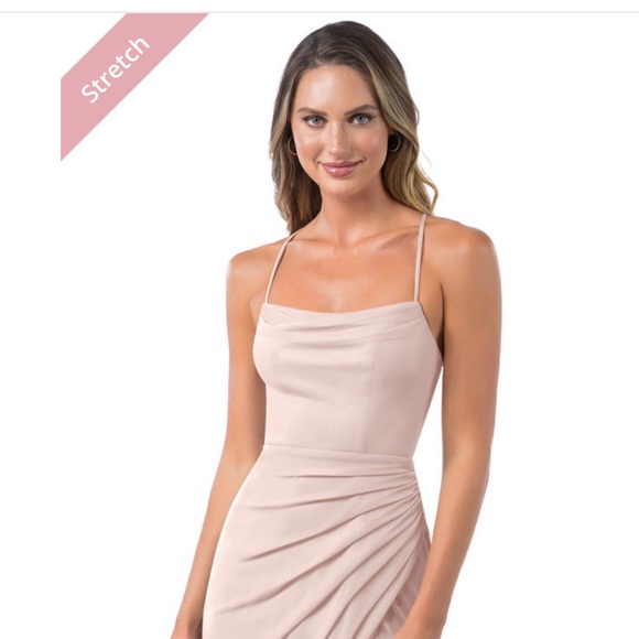 Azazie Kalea bridesmaid dress in dusty rose / pink - Picture 1 of 8